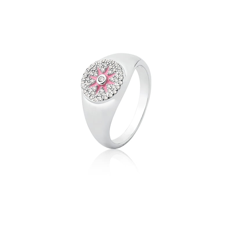 Anel Estrela Esmaltada