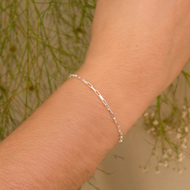 Pulseira Cartier Tijolinho 2mm em Prata 925