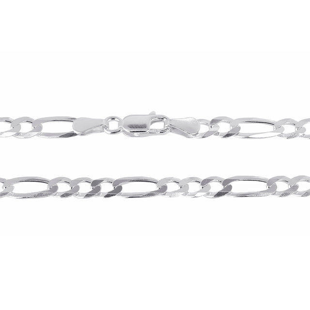 Pulseira Fígaro 4 mm Prata 925