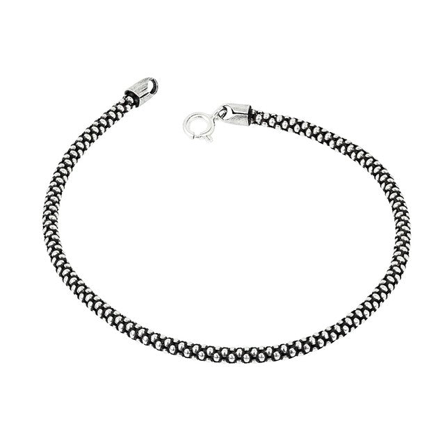 Pulseira Pipoca Bali em Prata 925 Envelhecida