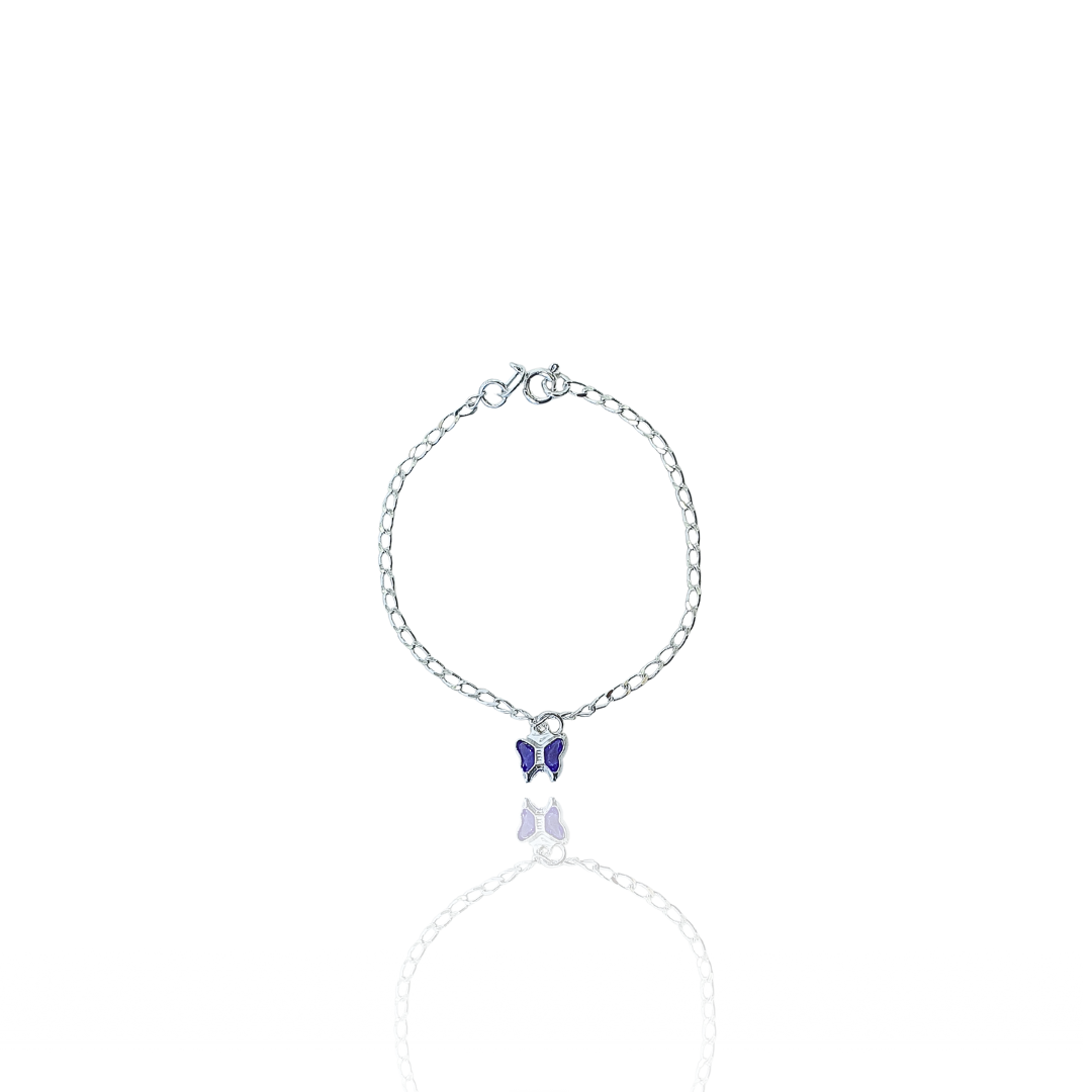 Pulseira Infantil Borboleta em Prata 925
