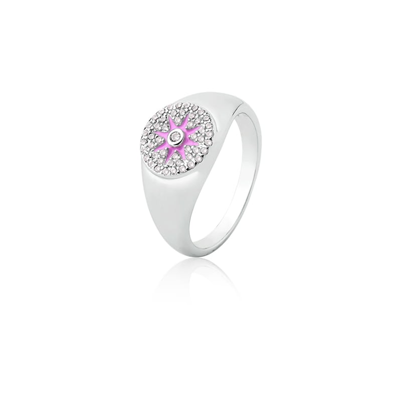Anel Estrela Esmaltada