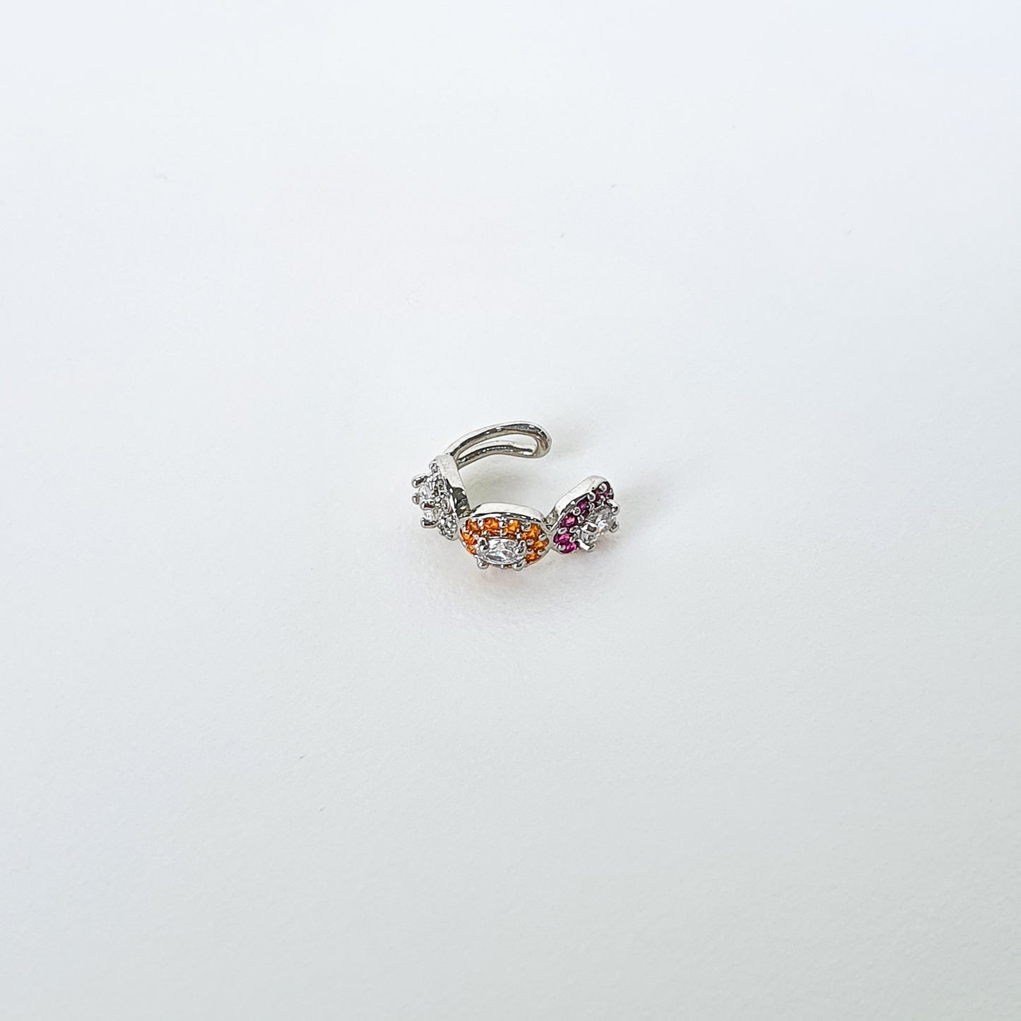 Piercing Fake Colorido Cravejado