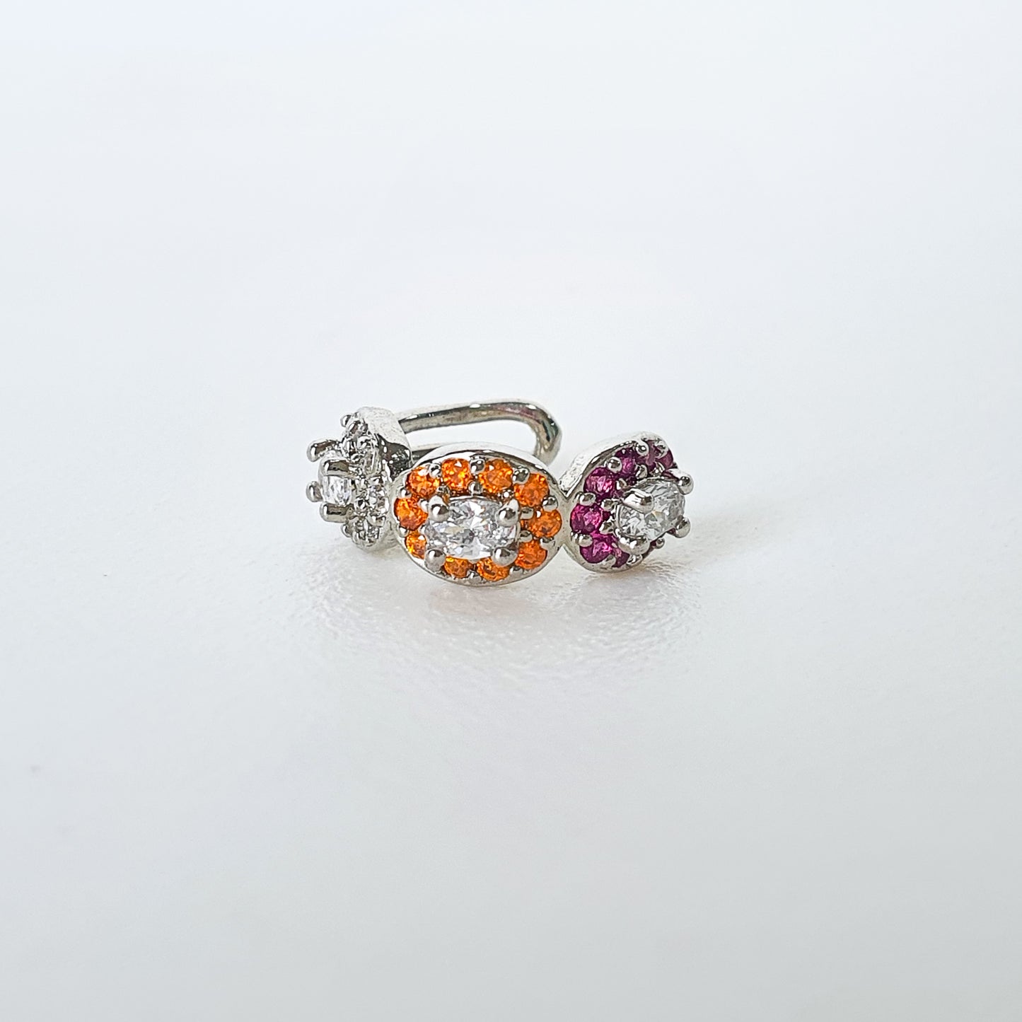Piercing Fake Colorido Cravejado