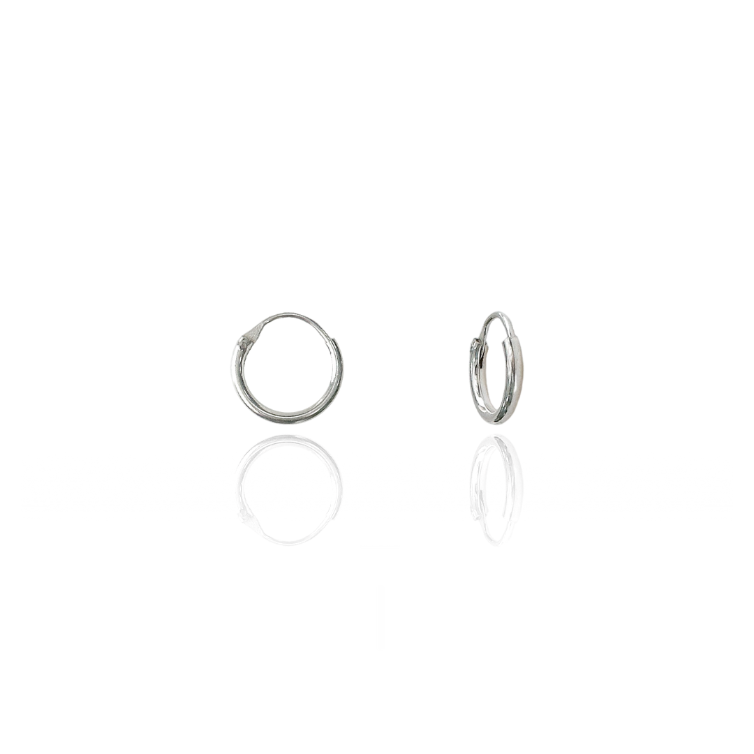 Argola Lisa 13mm em Prata 925