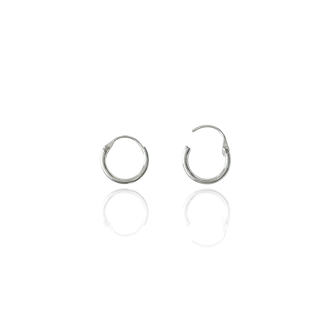 Argola Lisa 13mm em Prata 925