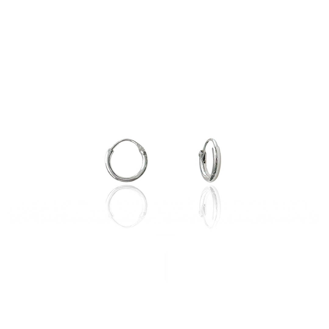 Argola Lisa 11 mm em Prata 925