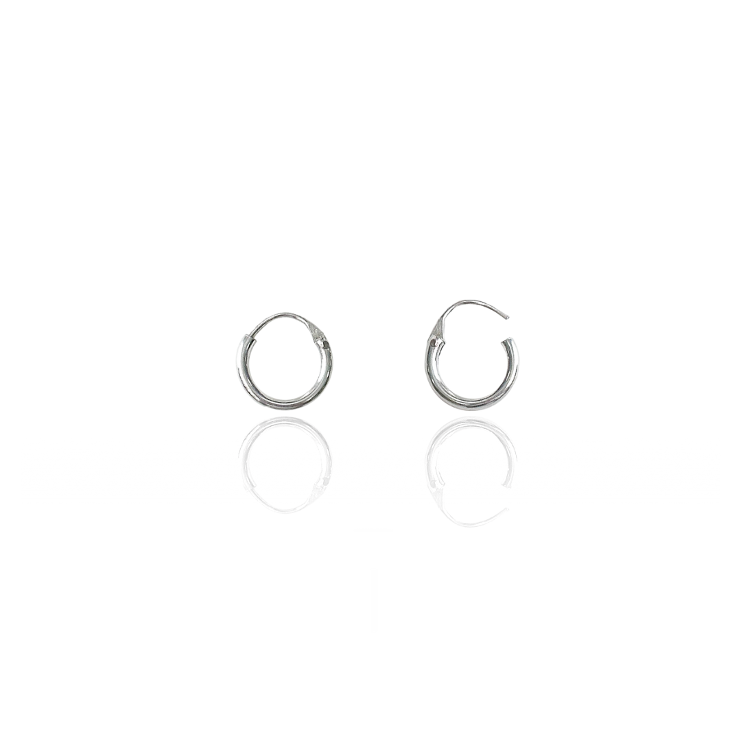 Argola Lisa 11 mm em Prata 925