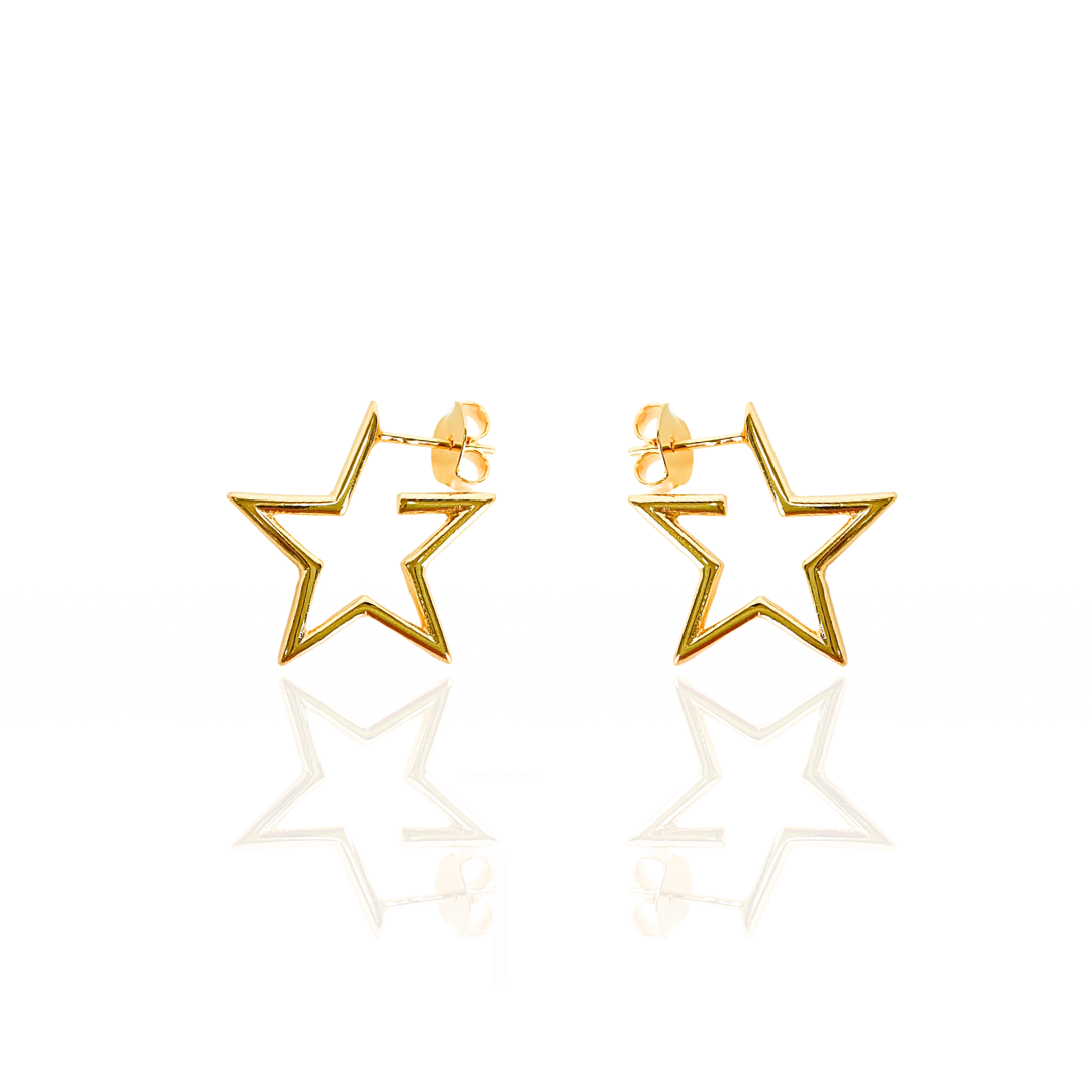 Argola Estela Estrela Lisa