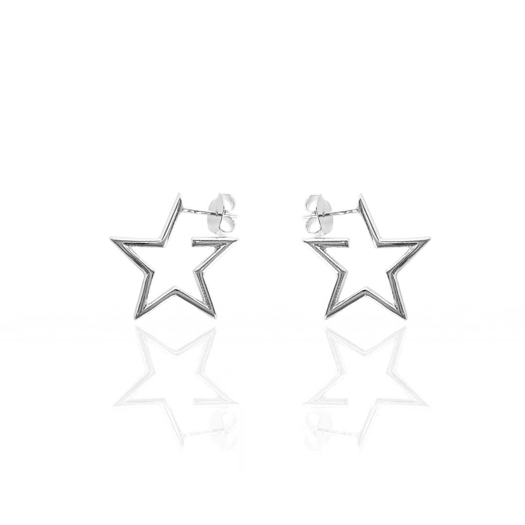 Argola Estela Estrela Lisa