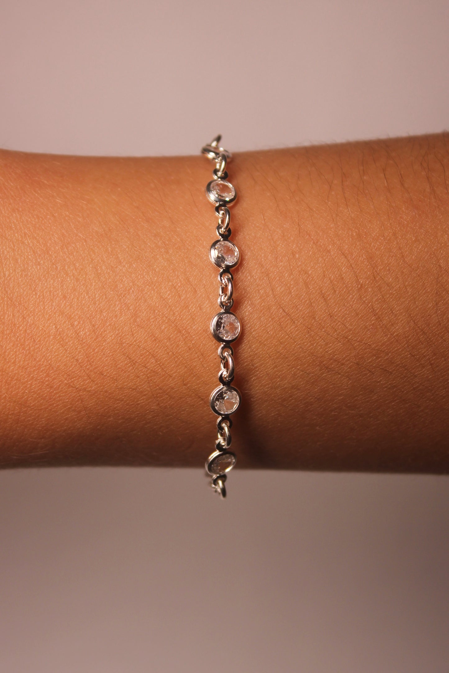 Pulseira com Zircônias em Prata 925