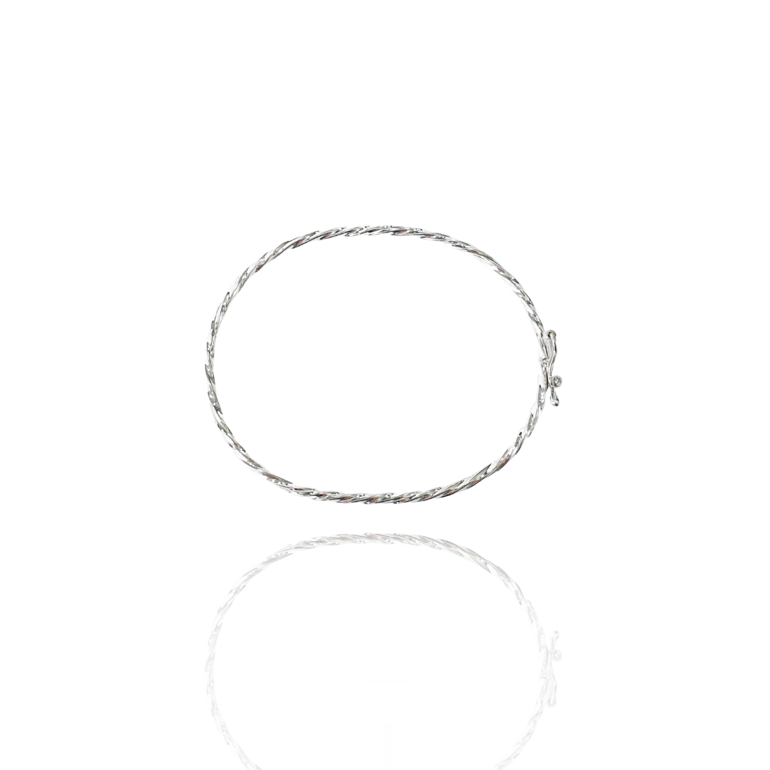 Bracelete Torcido em Prata 925