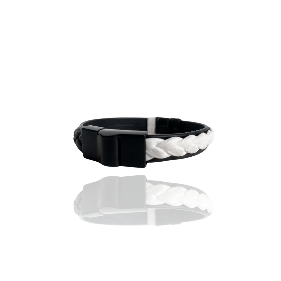 Pulseira de Courino P&B com Fecho Magnético
