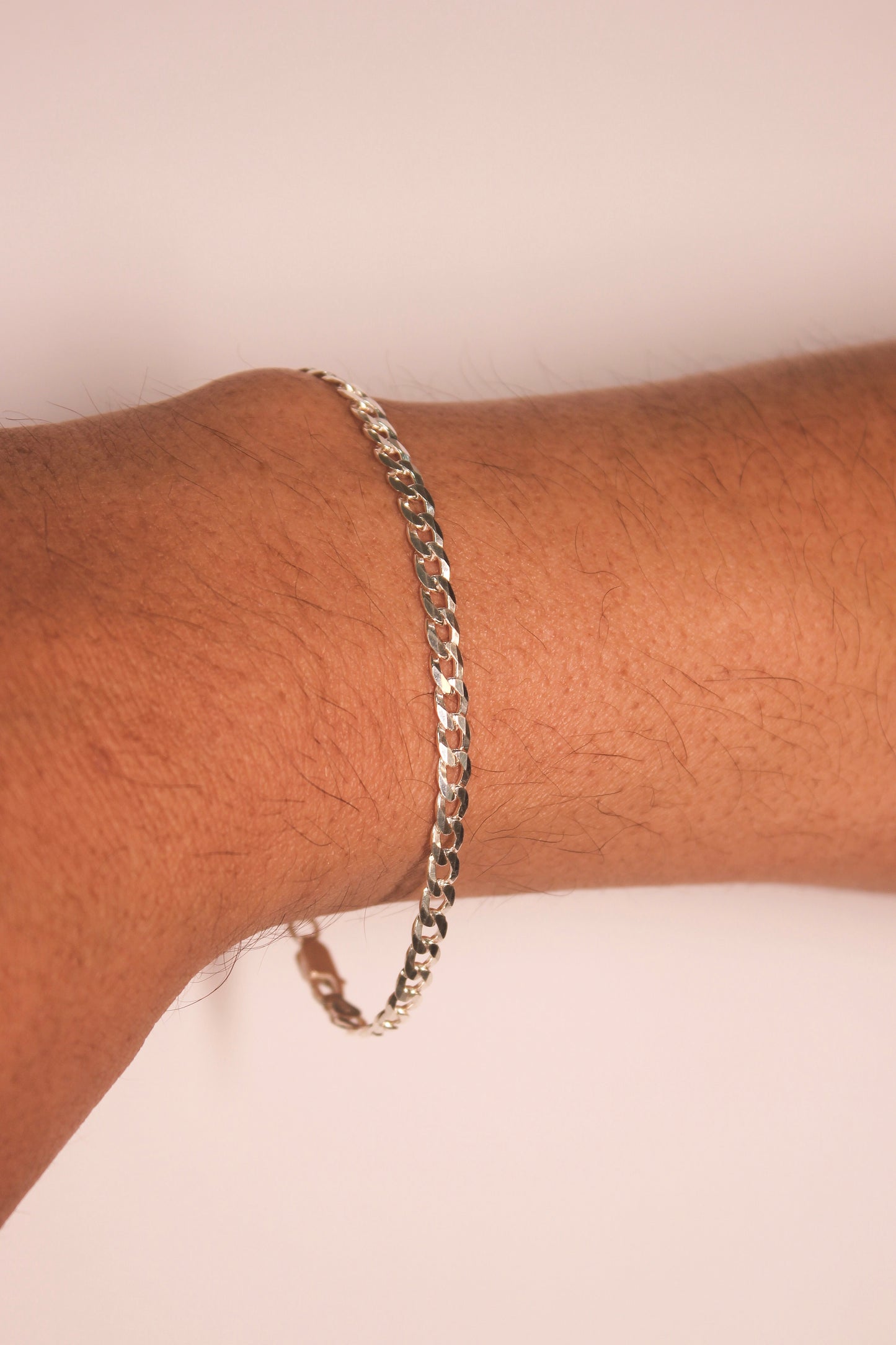 Pulseira Groumet 4mm Prata 925