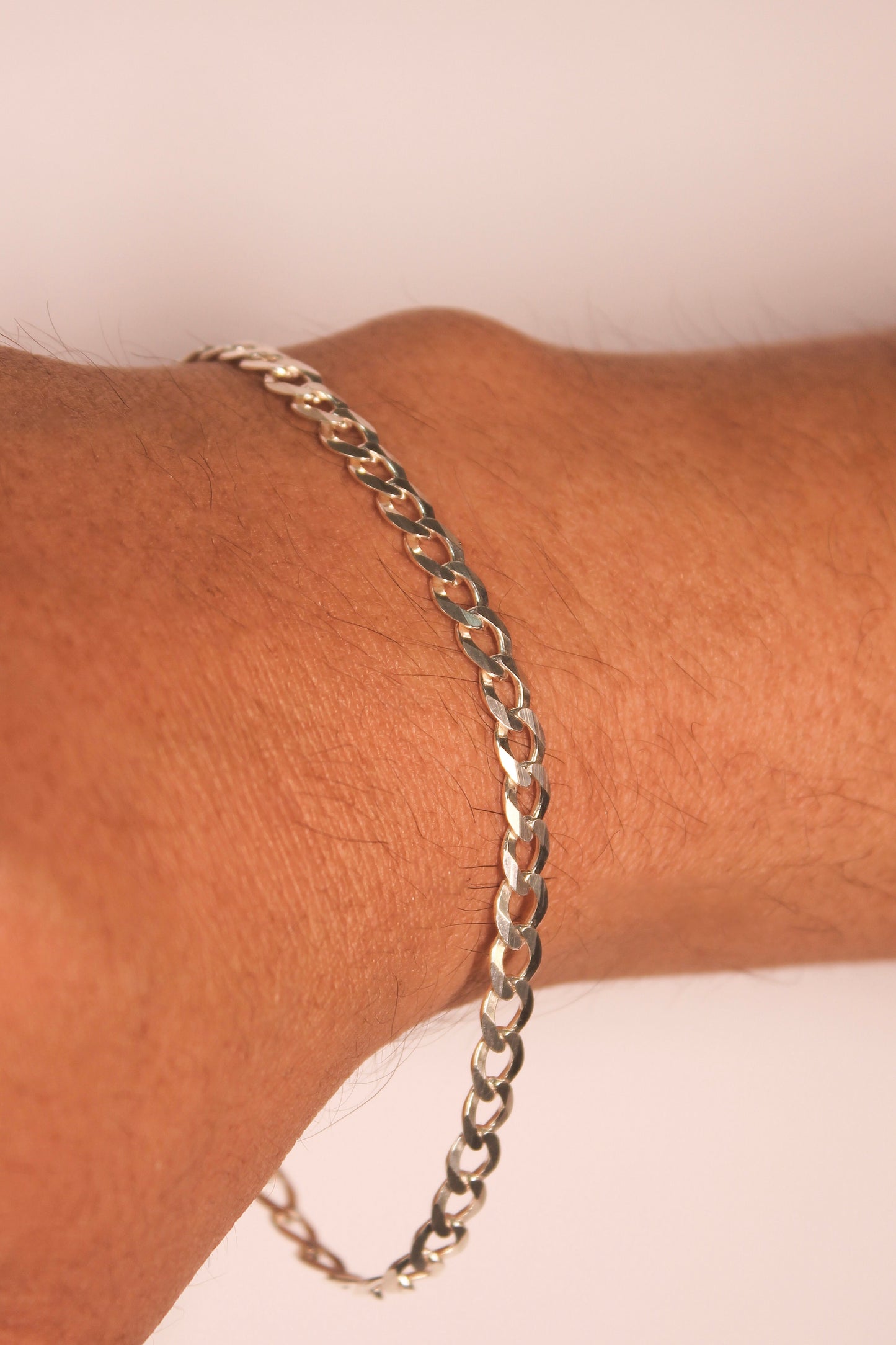 Pulseira Groumet 5 mm Prata 925