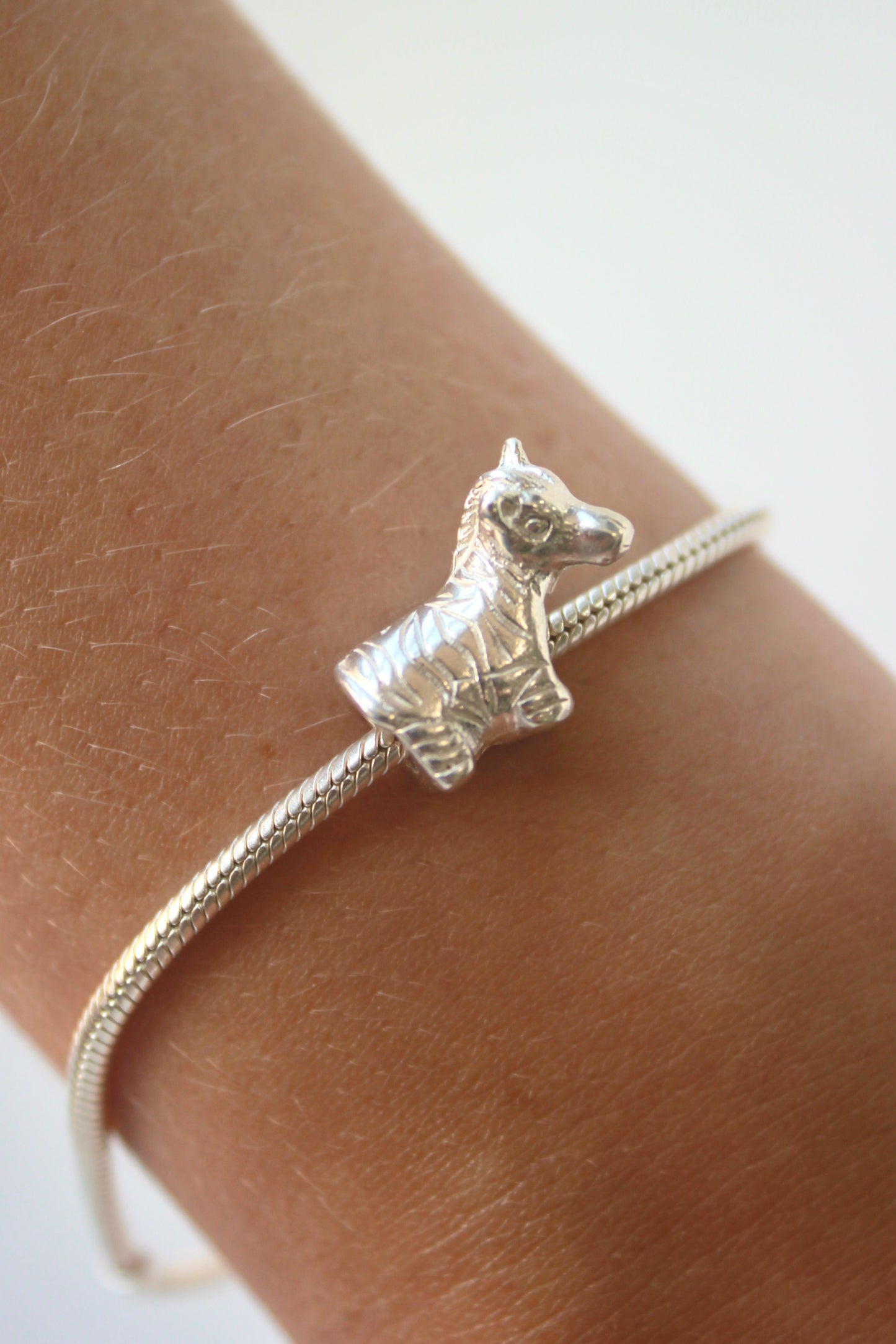 Berloque Zebra em Prata 925