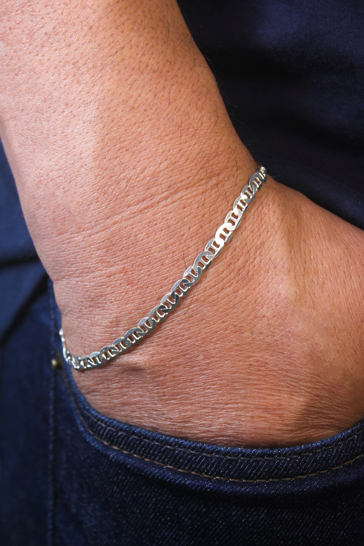 Pulseira Piastrine 4mm em Prata 925