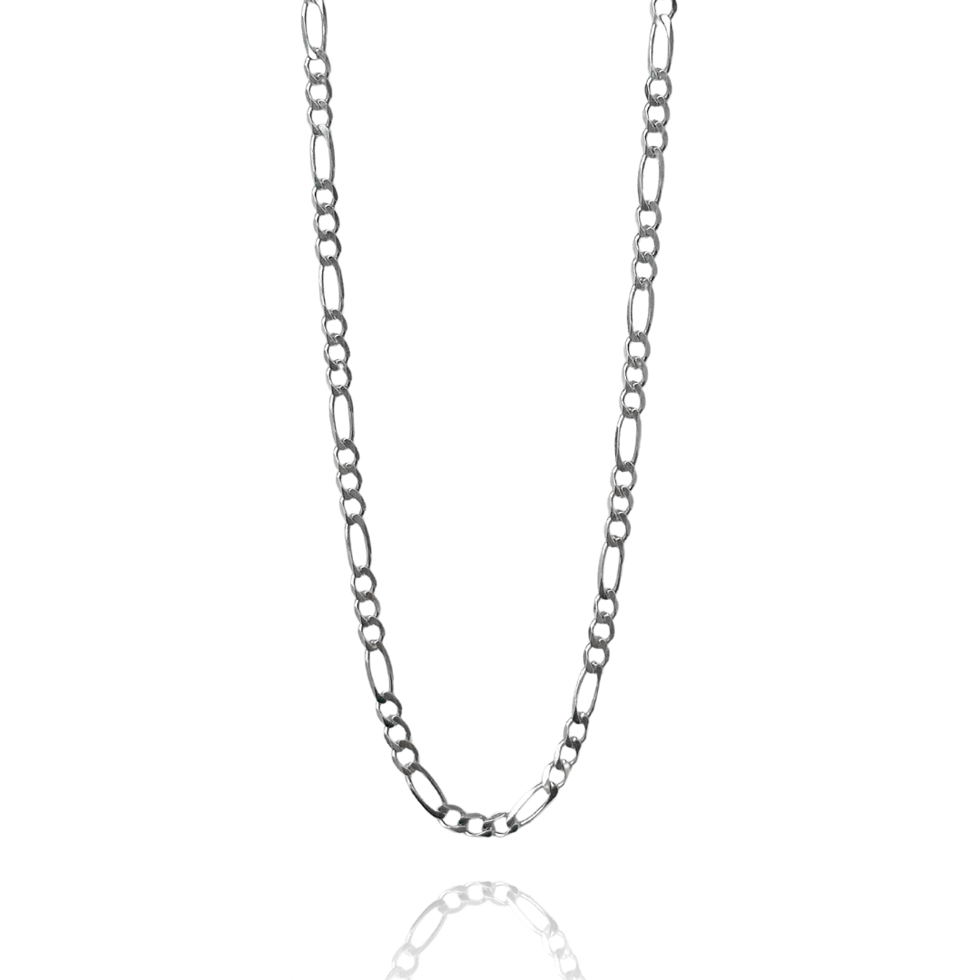 Corrente Fígaro 3mm em Prata 925