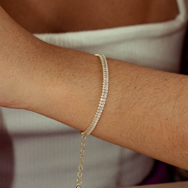 Pulseira Rivieira Baguette