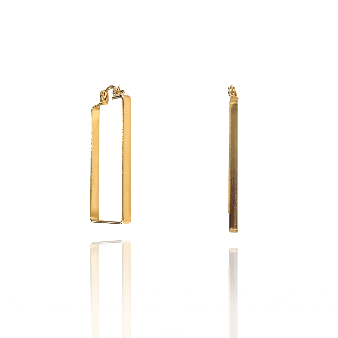 Argola Rebeca Retangular 4 cm