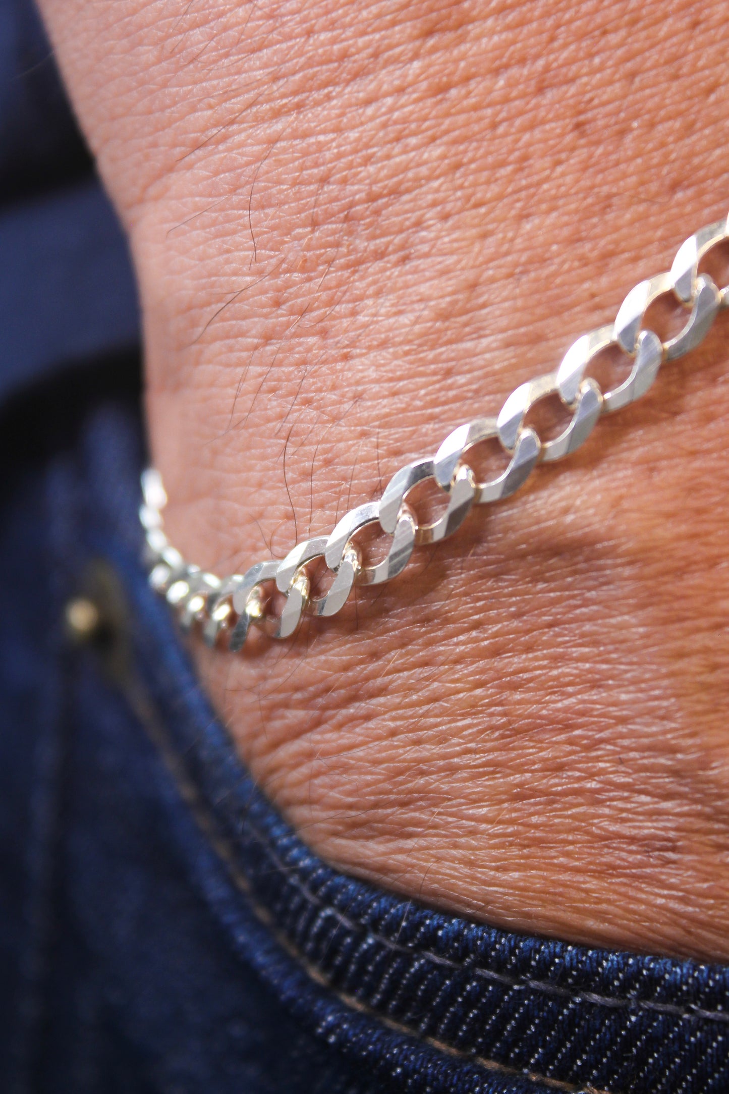 Pulseira Groumet 5 mm Prata 925