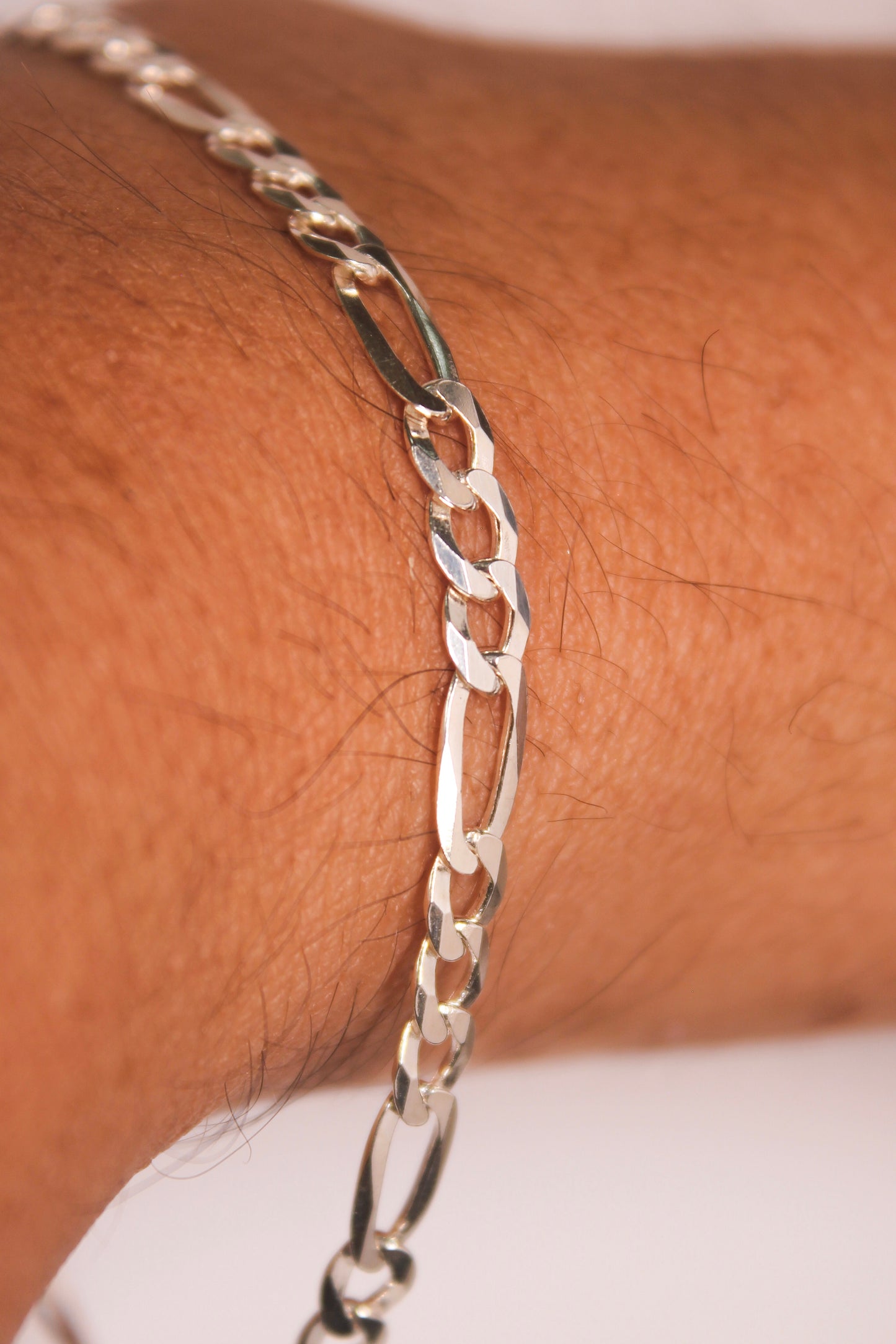 Pulseira Fígaro 4 mm Prata 925