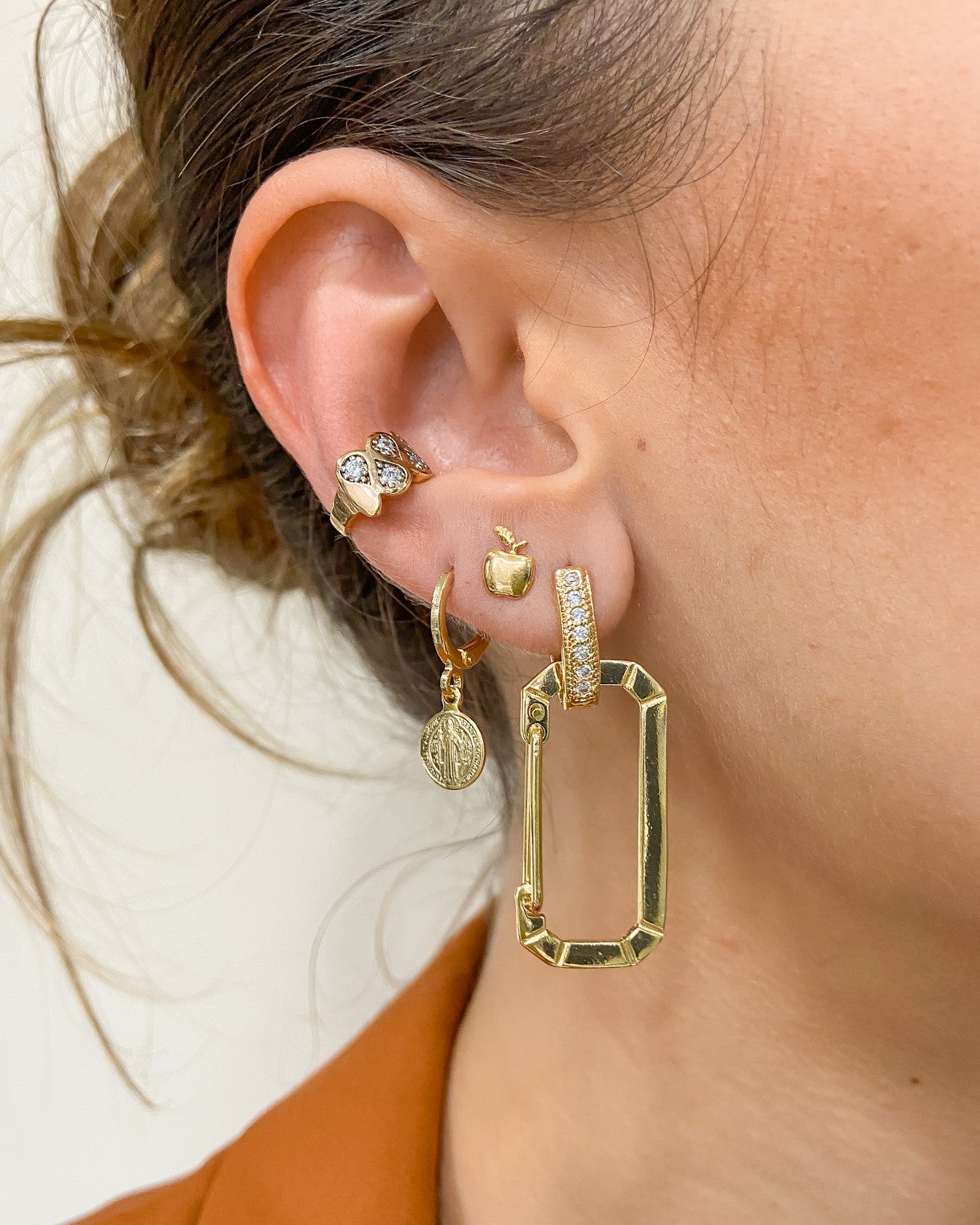 Mini Argola com Medalha