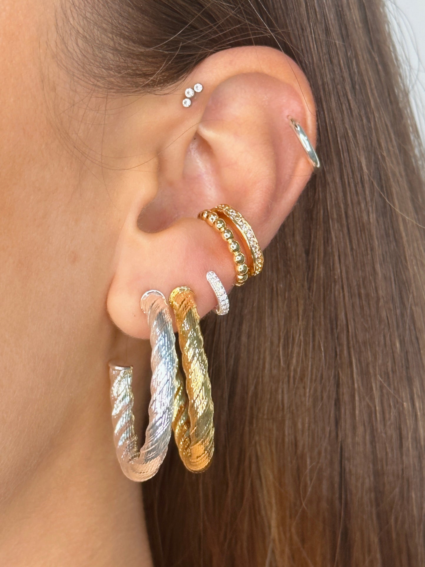 Mini Argola Cravejada 10mm