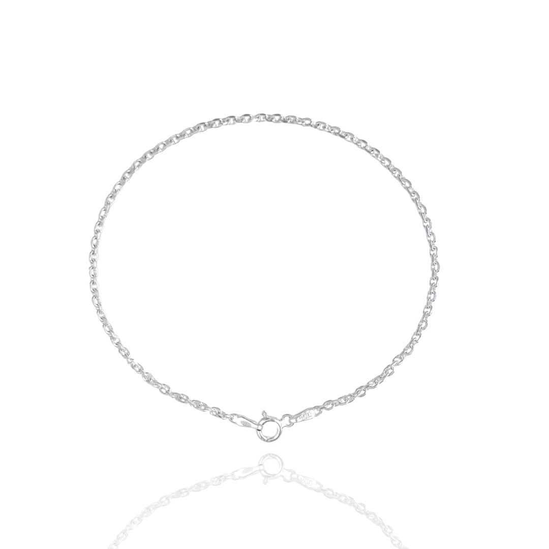 Pulseira Cadeado 2 mm Prata 925