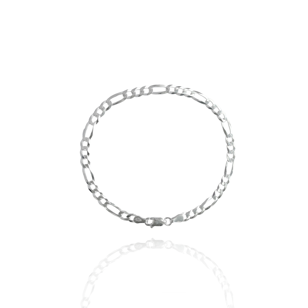 Pulseira Fígaro 4 mm Prata 925