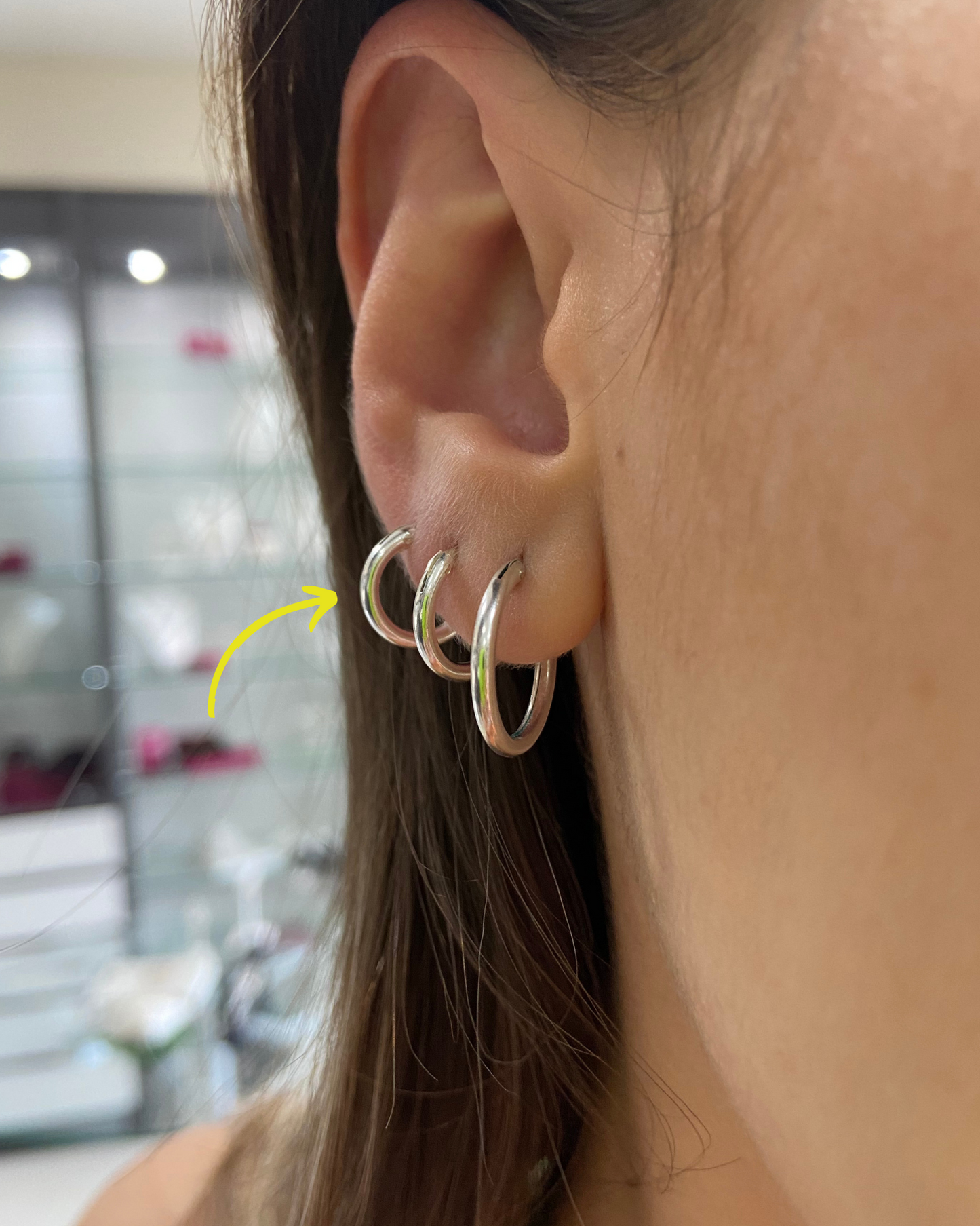 Argola Lisa 11 mm em Prata 925