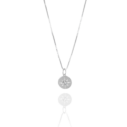Gargantilha Estrela Medalha em Prata 925
