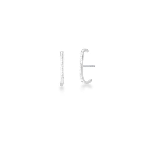 Brinco Ear Hook Cravejado em Prata 925