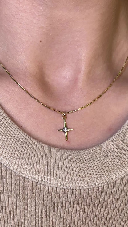 Gargantilha Croix Ponto de Luz